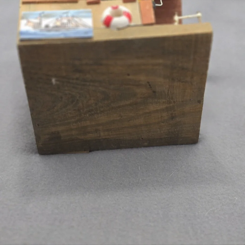 Vintage  Decorative Wooden Bird House Live Bait Shop Fishing Folk Art. J
